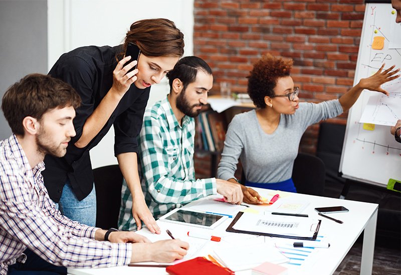 Digital agency working on website optimization and marketing