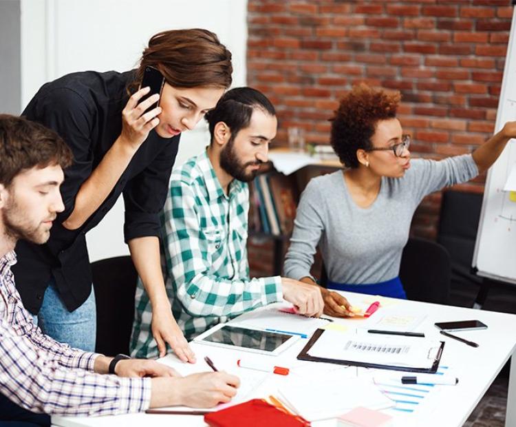 Digital agency working on website optimization and marketing